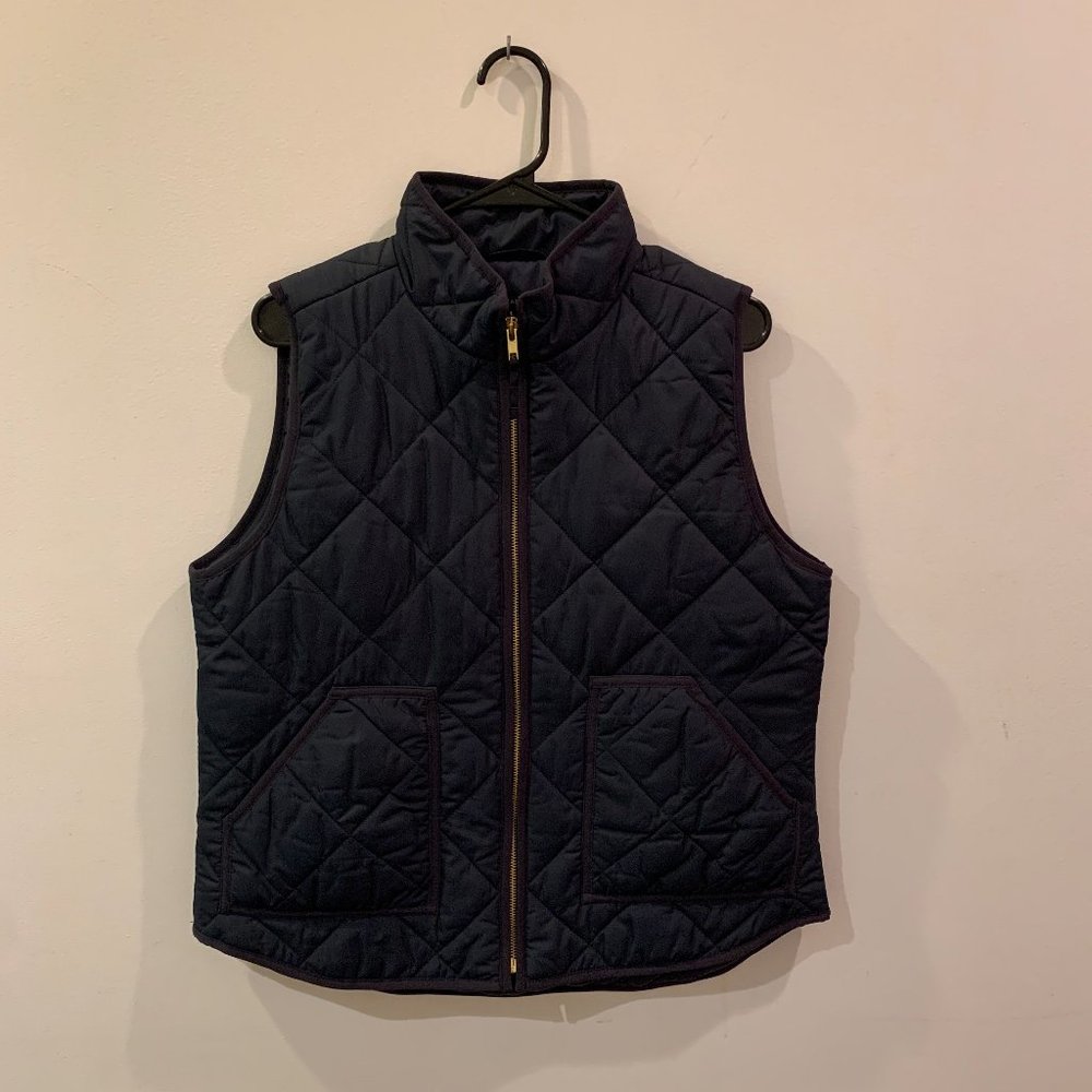 NEW J. Crew Quilted Navy Vest